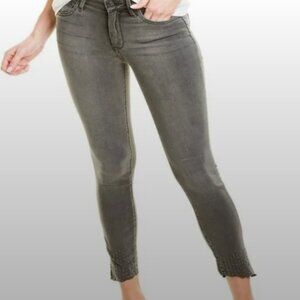 Sam Edelman The Petite Kitten Mid-Rise Skinny Jean Scalloped Hem Size 32